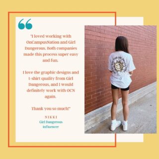 Reminiscing on our amazing @girldangerous.la campaign this year! 👚✨

The feeling is mutual when you get to work with so many incredible ambassadors ☺️

#jointhenation #studentambassador #brandambassador #collegemarketing #collegelife #oncampusnation 
#influenceropportunities #lifeatcollege #socialmediamarketing #brandcollabs #backtoschool #summerjobs #studentmarketing #collegejobs #influencing #resumeskills #brandmarketing #collegestudents #campusjobs #campusnetworking